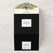 トスカーナの別荘 水彩画 ワイナリー イタリアン ワイン農園 オールインワン招待状 (外側)