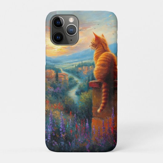 トスカーナの夕日とジンジャーキャット Case-Mate iPhoneケース (裏)