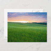 トスカーナの夕焼け葉書 ポストカード (正面/裏面)