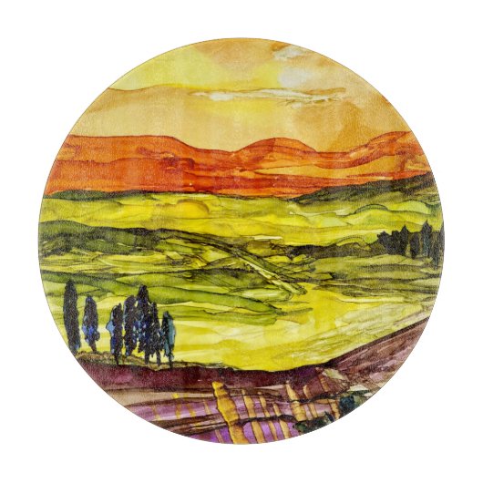 トスカーナの太陽の下で カッティングボード (正面)