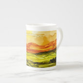 トスカーナの太陽の下で ボーンチャイナマグカップ (正面右)