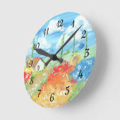 トスカーナの広大さの景観 ラウンド壁時計 (傾斜)