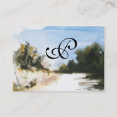 トスカーナの日当たりの良い田舎 名刺 (裏面)