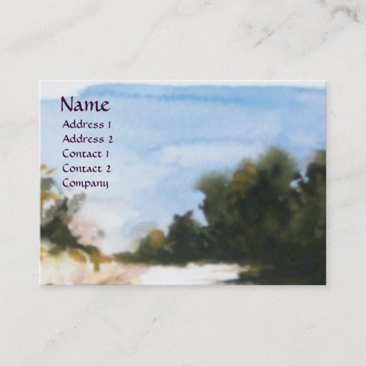 トスカーナの日当たりの良い田舎 名刺 (正面)