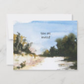 トスカーナの日当たりの良い田舎 招待状 (正面)