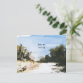 トスカーナの日当たりの良い田舎 招待状 (スタンド正面)