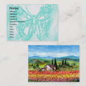 トスカーナの春とブルーバタフライ 名刺 (正面/裏面)