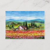 トスカーナの春とブルーバタフライ 名刺 (裏面)