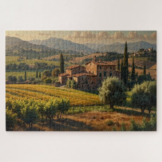 トスカーナの景色 ジグソーパズル (横)