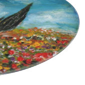 トスカーナの木とケシ カッティングボード (角)