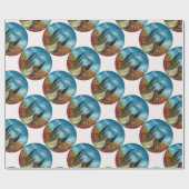 トスカーナの木とケシ ラッピングペーパー (フラット)