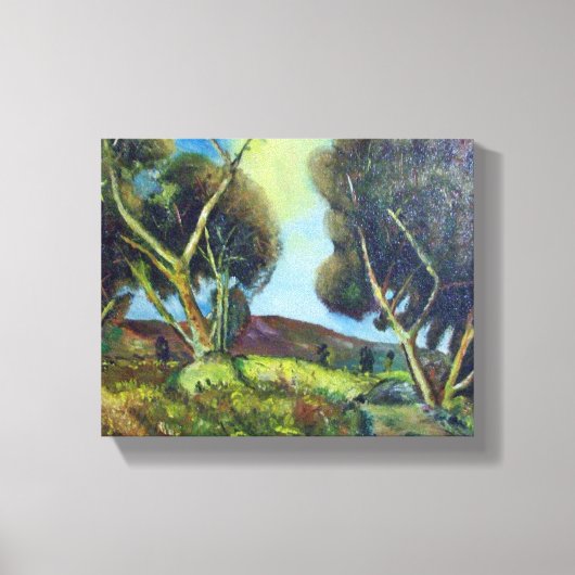 トスカーナの松果樹 キャンバスプリント (正面)