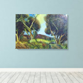 トスカーナの松果樹 キャンバスプリント (インサイチュ (ウッドフロア))