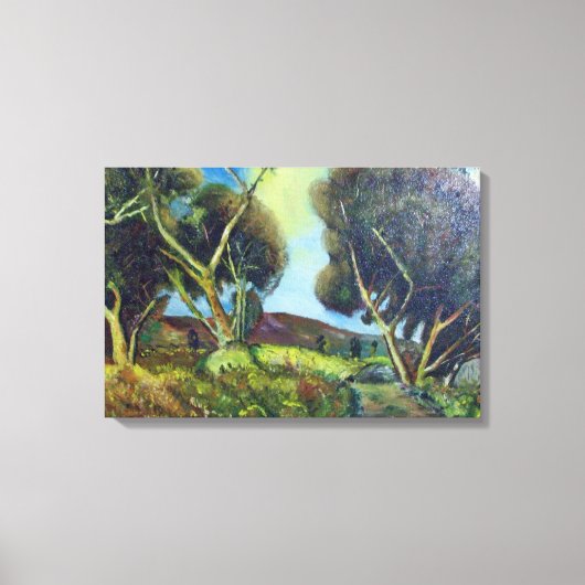 トスカーナの松果樹 キャンバスプリント (正面)