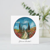 トスカーナの柏とポピー, 赤 青 招待状 (スタンド正面)