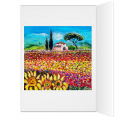 トスカーナの植物/畑,ケシとヒマワリ (内側 (左))