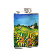 トスカーナの植物/畑,ケシとヒマワリ フラスク (右)