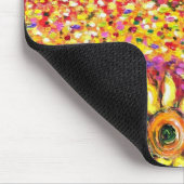 トスカーナの植物/畑,ケシとヒマワリ マウスパッド (コーナー)