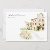 トスカーナの水の色のリハイタリアンーサルディナーカード サンキューカード (正面)