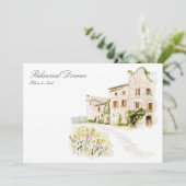 トスカーナの水の色のリハイタリアンーサルディナーカード サンキューカード (スタンド正面)