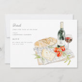 トスカーナの水の色のリハイタリアンーサルディナーカード サンキューカード (裏面)