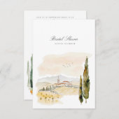 トスカーナの水の色イタリアのブライダルシャワー招待 招待状 (正面/裏面)