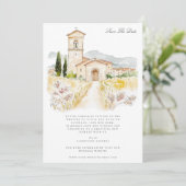 トスカーナの水イタリアン色は日付カードを保存 案内状 (スタンド正面)