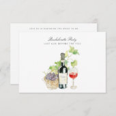 トスカーナの水彩画 バチェロレッテパーティー招待状 招待状 (正面/裏面)