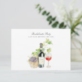 トスカーナの水彩画 bachelorette party 招待状 (スタンド正面)