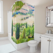 トスカーナの水絵画色#1 シャワーカーテン (インサイチュ)