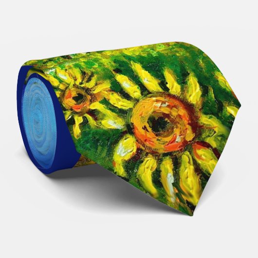 トスカーナの田舎とヒマワリ ネクタイ (ロール)