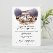 トスカーナの田舎のダイニング結婚夏のブドウ園 招待状 (スタンド正面)