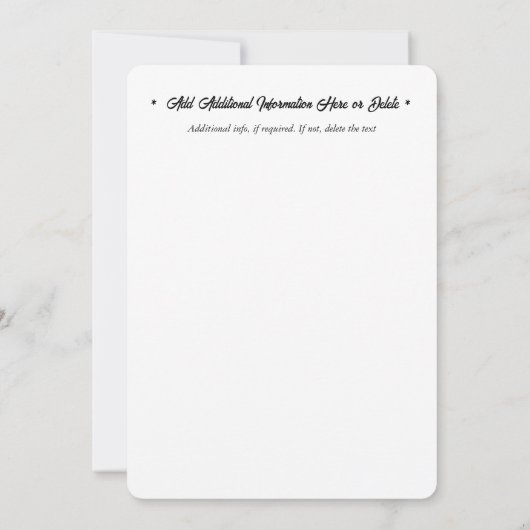 トスカーナの田舎のダイニング結婚夏のブドウ園 招待状 (裏面)