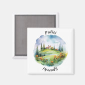 トスカーナの田舎の水の色クリーン食洗機 マグネット (正面/裏面)