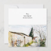 トスカーナの田舎 招待状 (裏面)