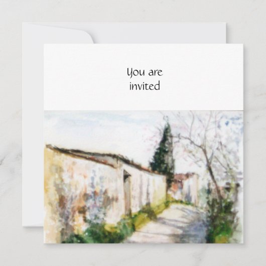 トスカーナの田舎 招待状 (正面)