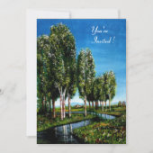 トスカーナの白樺の木 招待状 (正面)