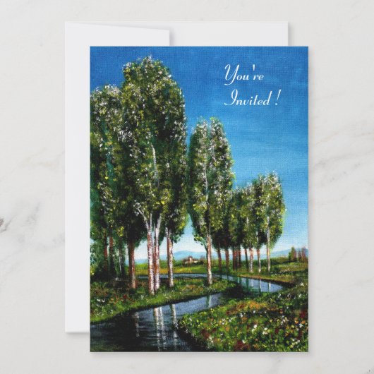 トスカーナの白樺の木 招待状 (正面)