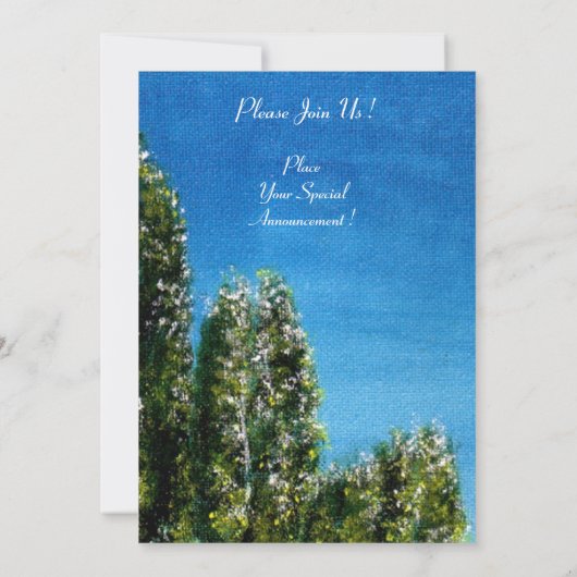 トスカーナの白樺の木 招待状 (裏面)