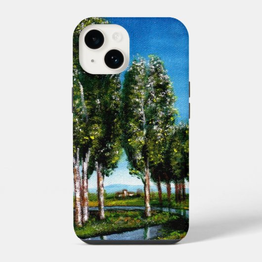 トスカーナの白樺の木 iPhoneケース (裏面)