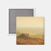 トスカーナの磁石の風景の上の日の出 マグネット (正面/裏面)