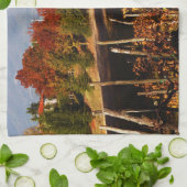 トスカーナの秋の風景 キッチンタオル (折り畳み)