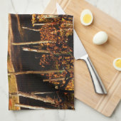 トスカーナの秋の風景 キッチンタオル (四つ折り)