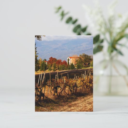 トスカーナの秋の風景 ポストカード (スタンド正面)