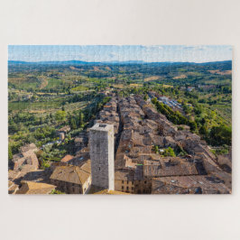 トスカーナの空から見えるサンギミニャーノ ジグソーパズル