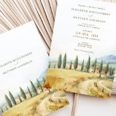 トスカーナの結婚夢の景色 招待状