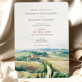 トスカーナの結婚夢の景色 招待状