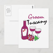 トスカーナの結婚式、新郎 ポストカード (正面/裏面)