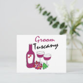 トスカーナの結婚式、新郎 ポストカード (スタンド正面)