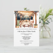 トスカーナの結婚野外のイタリアン畑 招待状 (スタンド正面)